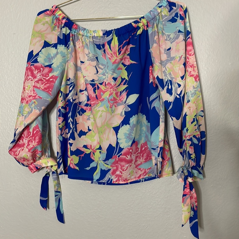 Yumi Kim Blue Hawaii Off Shoulder Top - Picture 7 of 7